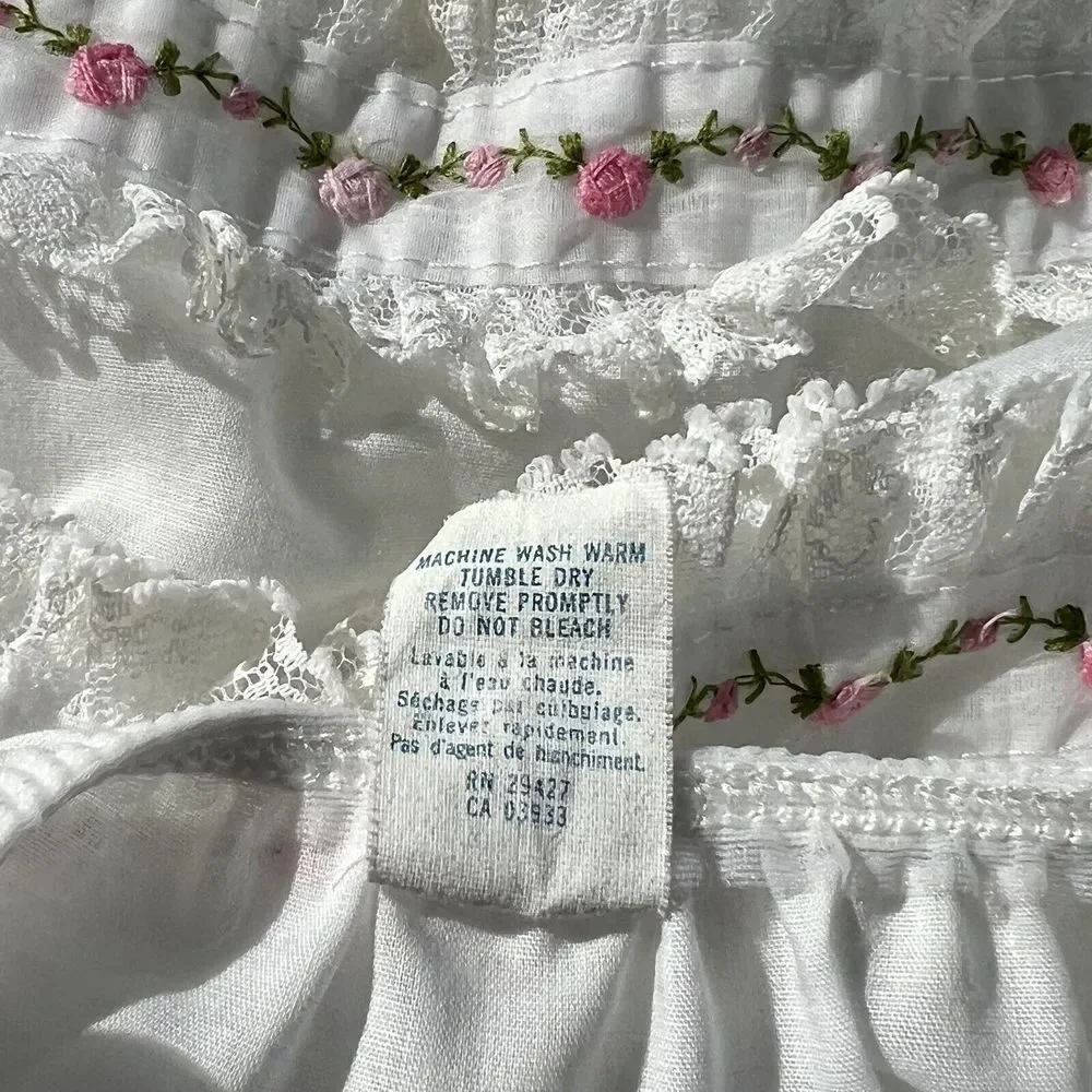 Vintage Alexis Baby Girl 6M Diaper Cover Handi-Panti Bloomers White Pink W/Lace
